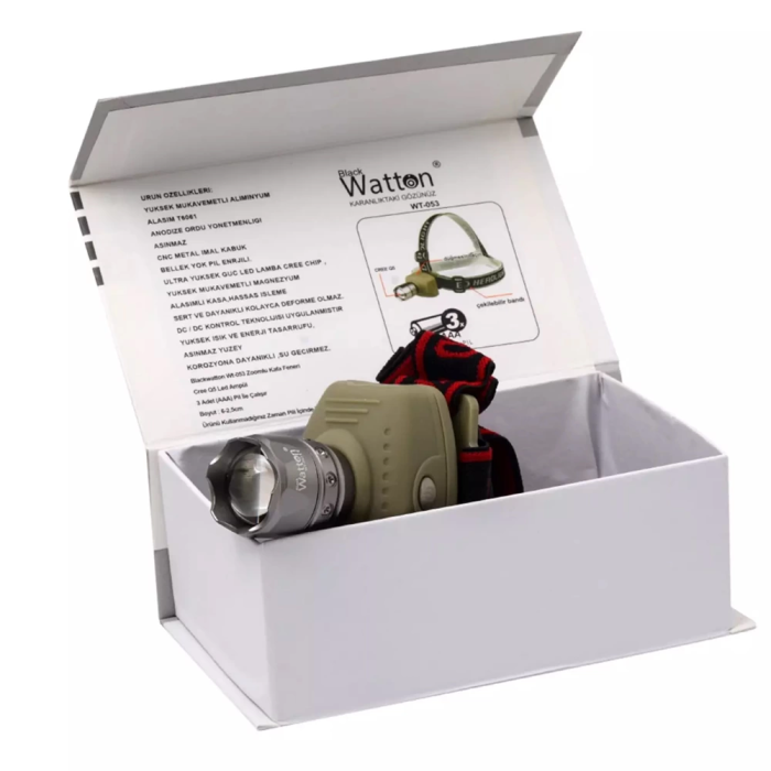 Süper Zoomlu Kafa Lambası  Wt-053 - Lisinya