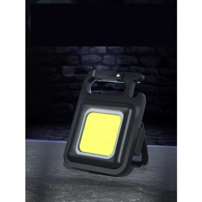 Mini 30 Ledli  Mıknatıslı Anahtarlık Flash Kamp Lambası Askılı Kapak Açacaklı Şarjlı Fener - Lisinya