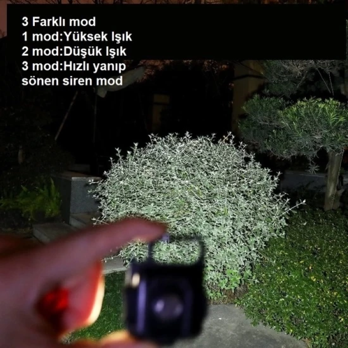 Mini 30 Ledli  Mıknatıslı Anahtarlık Flash Kamp Lambası Askılı Kapak Açacaklı Şarjlı Fener - Lisinya