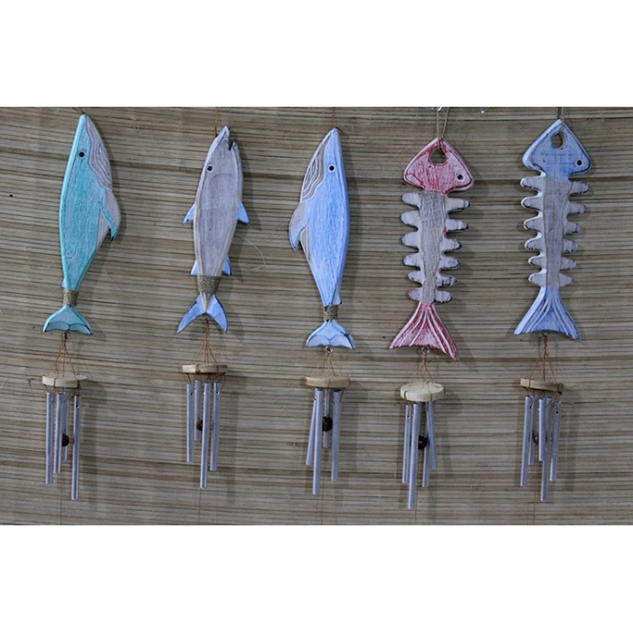 Ahşap Balıklı Metal Çan No:5 - Lisinya