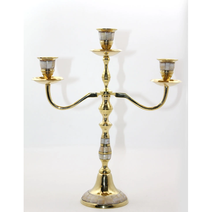 Pirinç Sedefli 3lü Şamdan 19124 - Lisinya