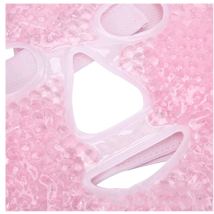 Terapi Jel Yüz Maskesi Soğuk Ve Sıcak Boncuklu Ayarlanabilir Maske (Pembe) ( Lisinya )