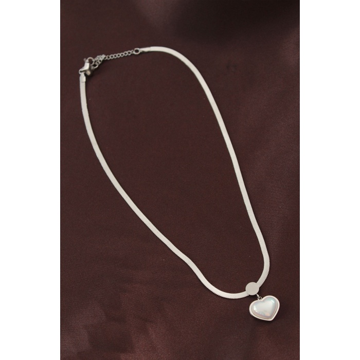 316L Çelik İtalyan Zincir Kalp Kolye - Lisinya