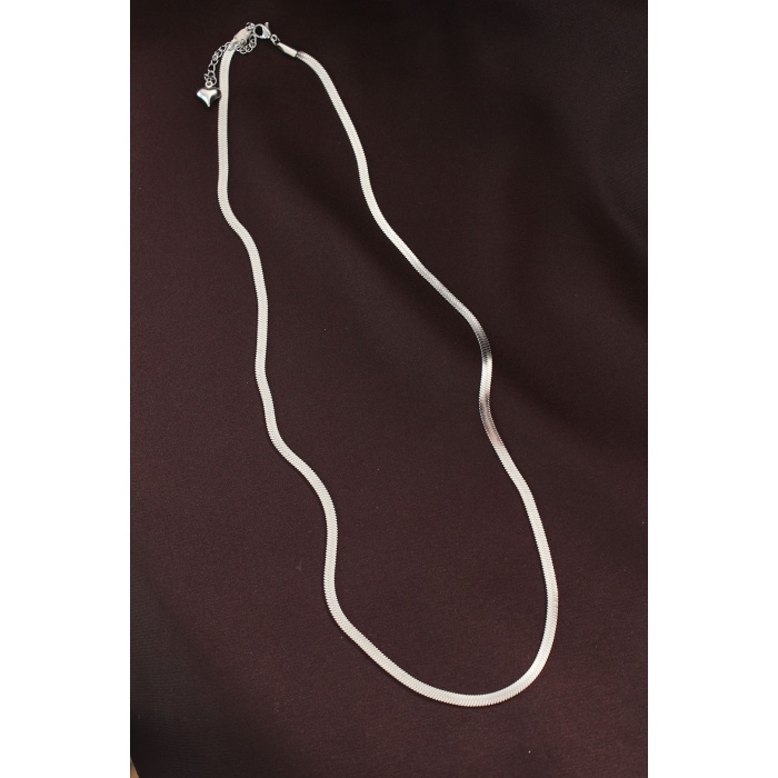 316L Çelik Gümüş Renk 60 cm İtalyan Zincir Kolye - Lisinya