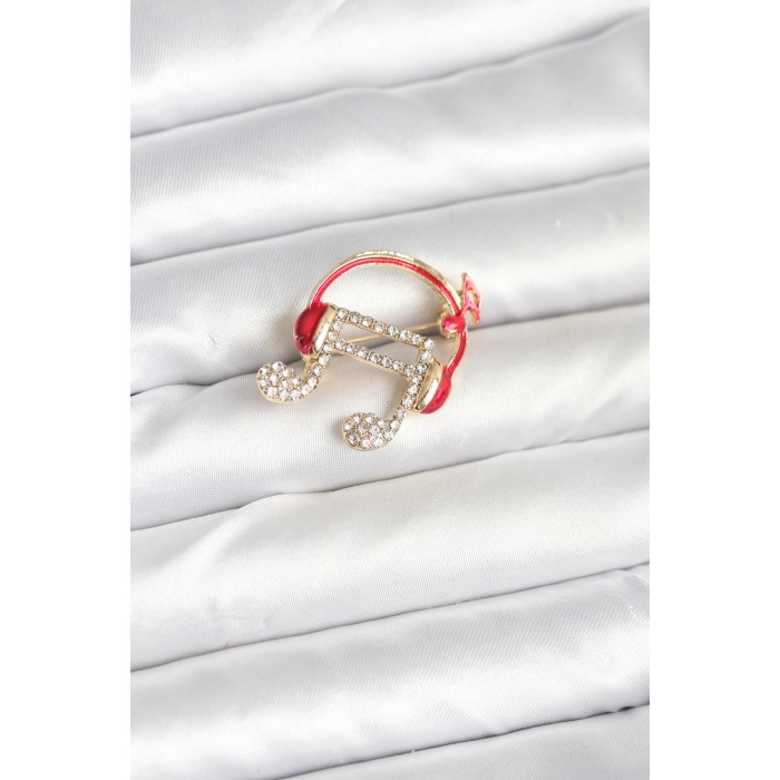 Kulaklıklı Nota Model Broş - Lisinya