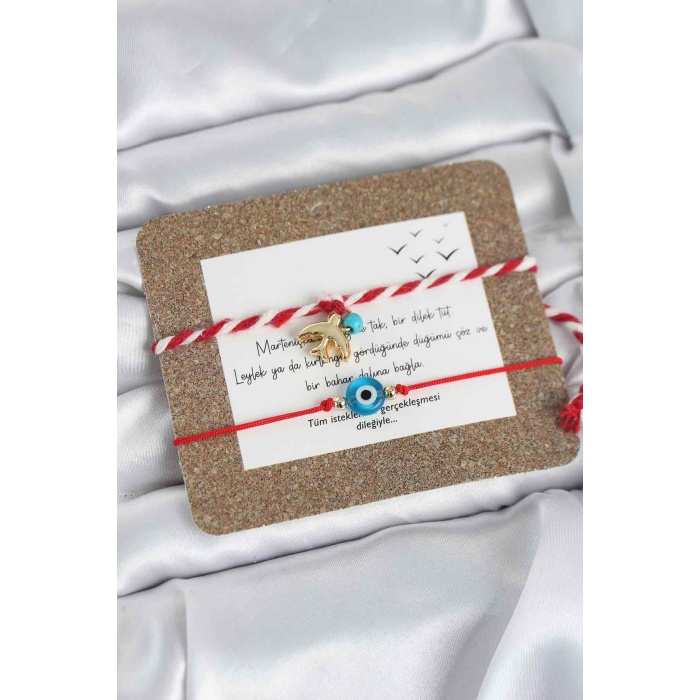 Marteniçka Bileklik 2li Nazar ve Kırlangıç Model - Lisinya