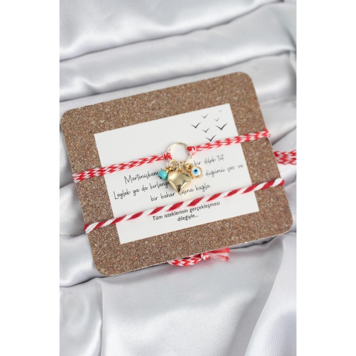 Marteniçka Bileklik 2li Kalp ve Nazalı Model - Lisinya