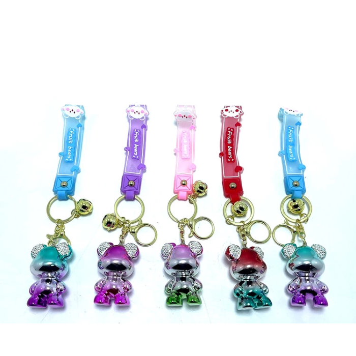 Taşlı Ayıcık Silikon Anahtarlık Alk1703 - Lisinya