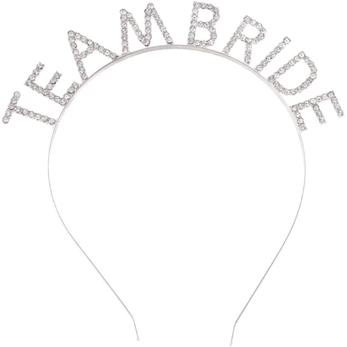 Gümüş Kaplama Kristal Taşlı Team Bride Taç 16x17 Cm - Lisinya