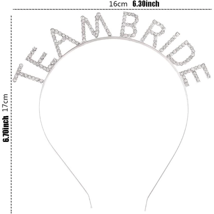 Gümüş Kaplama Kristal Taşlı Team Bride Taç 16x17 Cm - Lisinya