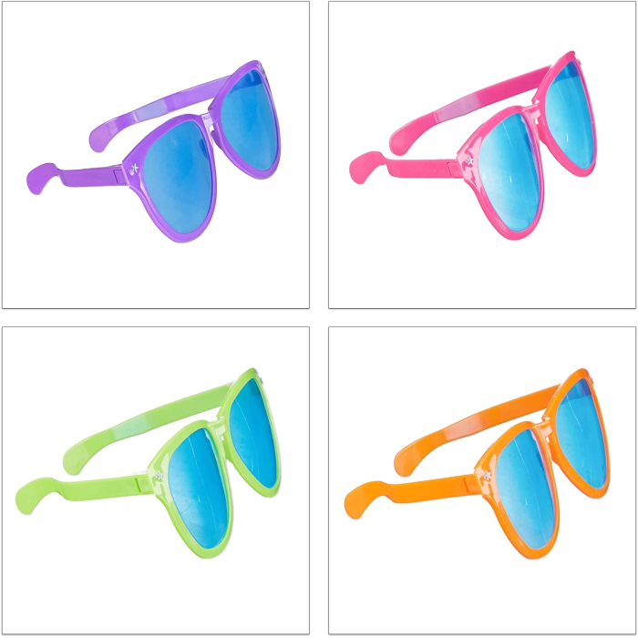 Büyük Parti Gözlüğü Rengarenk 12 Adet 27x9 Cm - Lisinya