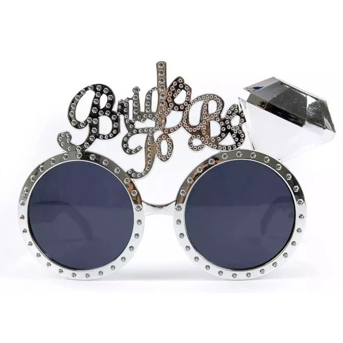 Gümüş Renk Bride To Be Yazılı Gelin Gözlüğü 15x10 Cm - Lisinya