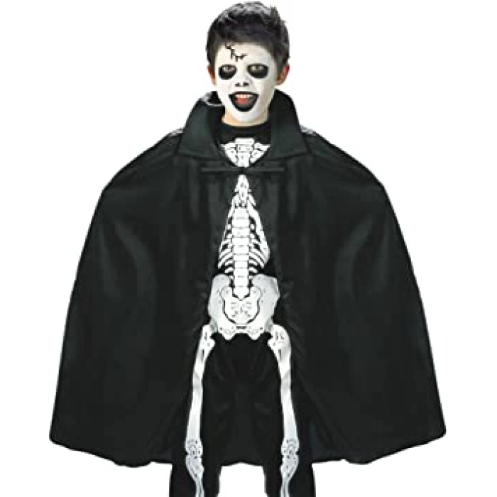 Siyah Renk Yakalı Halloween Pelerini 90 Cm - Lisinya