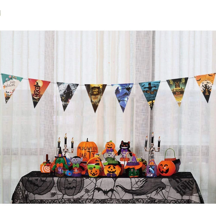 Cadılar Bayramı Halloween Flama Bayrak Banner Süs 8 Li 3 Metre - Lisinya