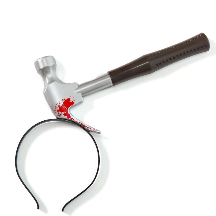 Kafaya Saplanmış Kahverengi Saplı Çekiç Şaka Tacı - Lisinya