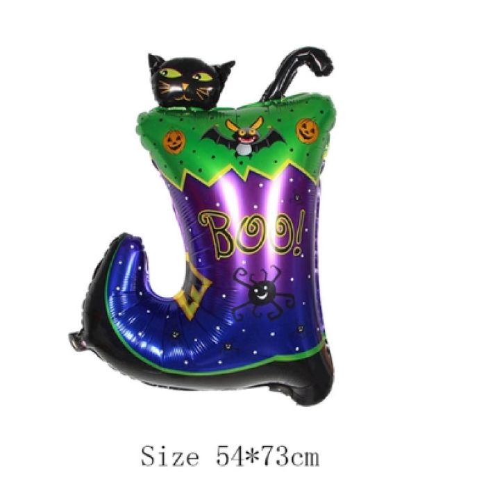 Halloween Çizmeli Kara Kedi Folyo Balon - Lisinya