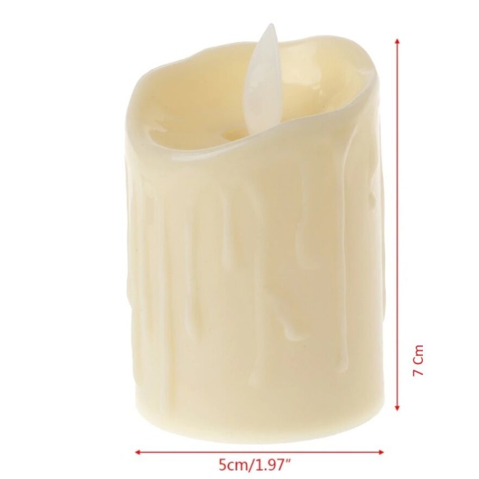 Alevli Led Mum Hareketli Alev Görünümlü Dekoratif Mum - 7Cm - Lisinya