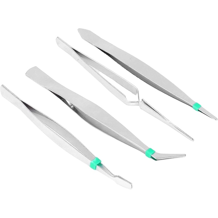 Premium 7 Parça Çelik Profesyonel Çiçek Bakım ve Teraryum Cımbız Seti - Lüks Bakım Kiti - Lisinya