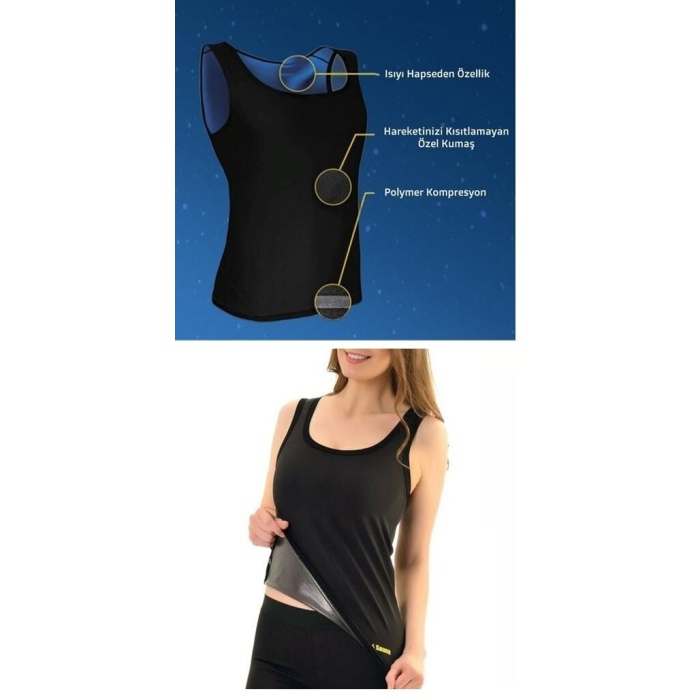 Termal Sauna Erkek Unisex Atlet ( XL ) Neotex Terletme Atleti - Lisinya