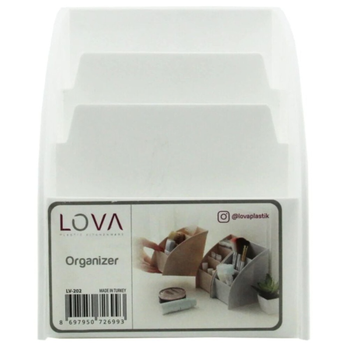 3 Bölmeli Çok Amaçlı Masaüstü Organizer (3 Adet ) - Lisinya