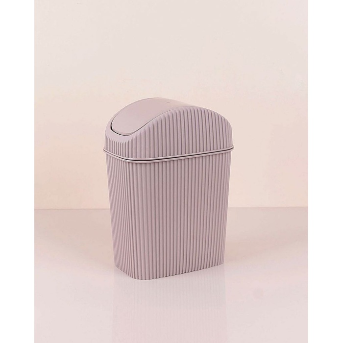 Döner Kapaklı Mini Çöp Kovası 2.5 LT - Krem - Lisinya