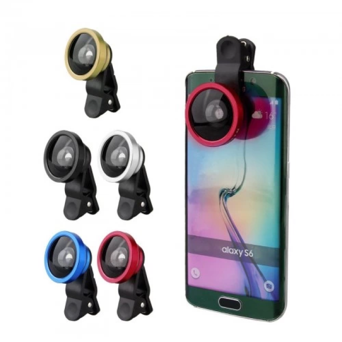 Süper Geniş Açı Özçekim Kamera Lens Iphone 5/5 S/6/6 Artı Samsung Galaxy Not 3, 5 - Lisinya
