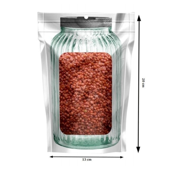 Kavanoz Görünümlü Kilitli Saklama Poşeti Çıtçıtlı ve Pratik Torba - Lisinya