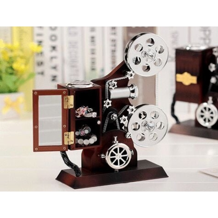 Projektör Şeklinde Takı Çekmeceli Müzik Kutusu - Lisinya