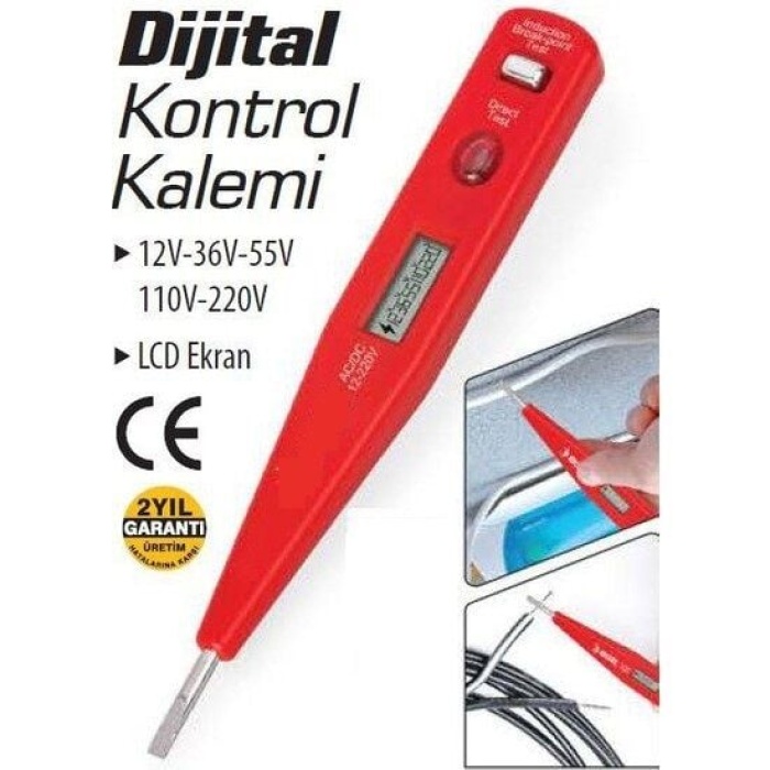 Profesyonel Dijital Kontrol Kalemi Tornavida Voltaj Ölçer - Lisinya