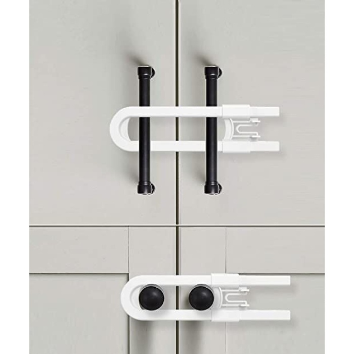 Bebek Çocuk Çekmece ve Dolap Koruma Raylı Güvenlik Sistemi Emniyet Kilidi - Lisinya