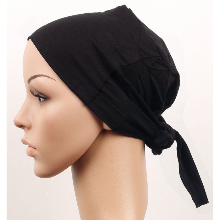 Dikişsiz Bağlamalı Tesettür Bone - Bağlamalı Bandana - Lisinya