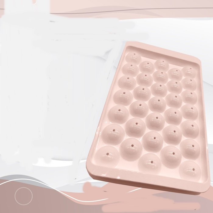 2 li Buz Kalıbı 33 Bölmeli Kristal Küre Buzluk - Mini Yuvarlak Buz Kalıbı - Lisinya