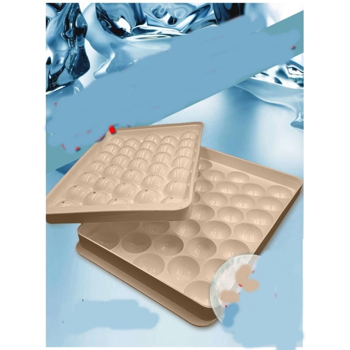 2 li Buz Kalıbı 33 Bölmeli Kristal Küre Buzluk - Mini Yuvarlak Buz Kalıbı - Lisinya