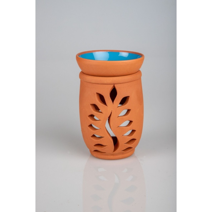 Yaprak Model  El Yapımı Çömlek Buhurdanlık Tütsülük - Lisinya