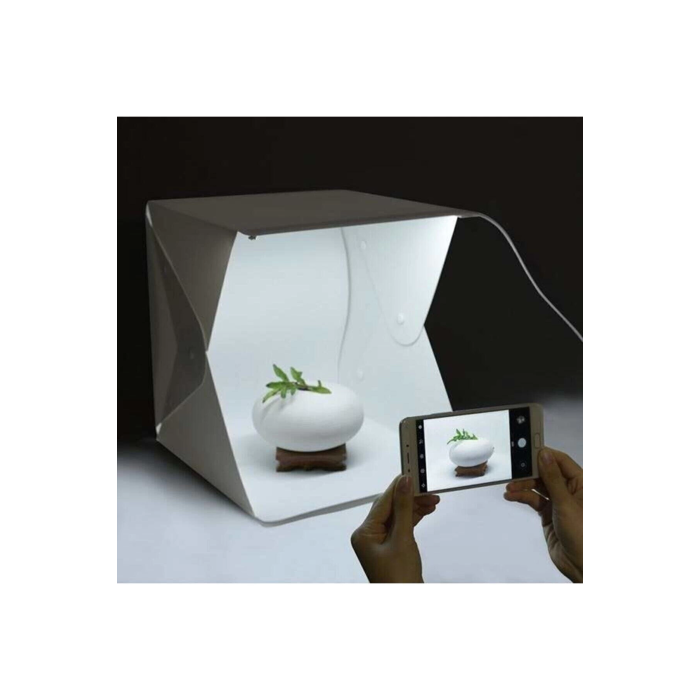 20 X 20 Cm Profesyonel Stüdyo Led Işıklı Çift Sıra Ürün Fotoğraf Çekim Çadırı - Lisinya