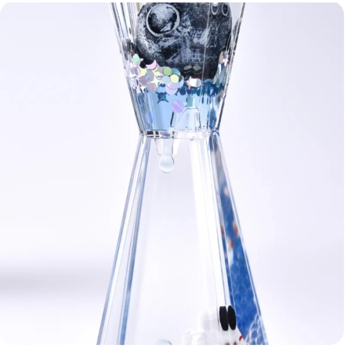 Uzay Temalı Dökülen Yağ Kum Saati - Lisinya