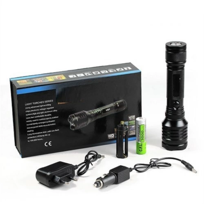 Alüminyum Şarjlı Zoomlu El Feneri F6055 - Lisinya