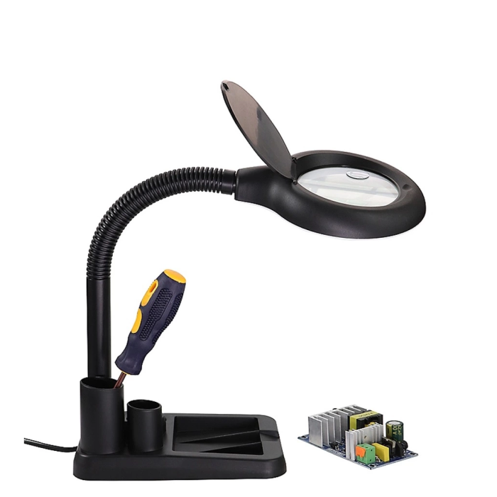 Esnek 5x /10x,40 Led Işıklı Büyüteç ,lamba  Büyüteç Okuma, Çalışma Lehim Masa Lambası A808 - Lisinya