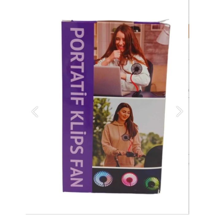 Portatif Işıklı Mini Klipsli Fan - Lisinya