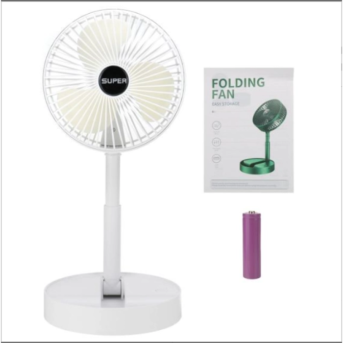 Katlanır Teleskopik Zemin Fanı Yaz Sessiz Öğrenci Masaüstü Fan Usb Şarj Edilebilir Taşınabilir Ev Mini Hava Soğutucu - Lisinya