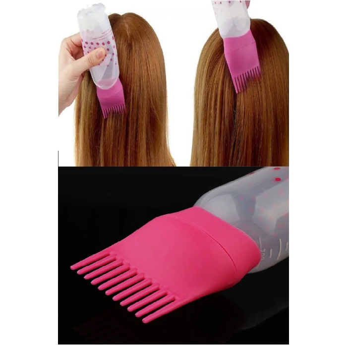 Hazneli Saç Boyama Aparatı-Taraklı Saç Bakımı Krem - Saç Yağı Uygulama Aparatı - Lisinya