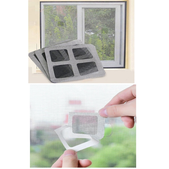10 Adet Yapışkanlı Kesilerek Kullanılabilir Yırtık Kapı-Pencere Sinekliği Onarım Tamir Bandı - Lisinya