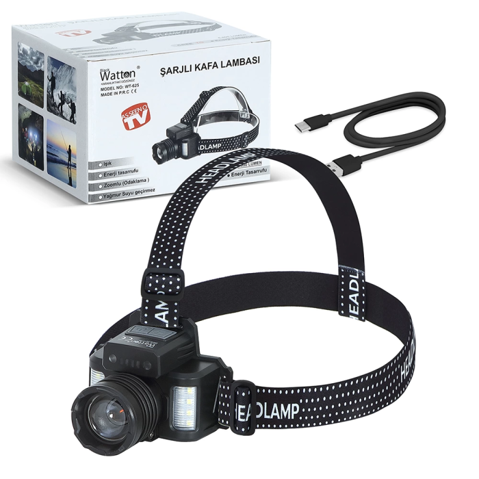 Sensörlü Cree Tg Led  Şarjlı Kafa Lambası  Wt-625 - Lisinya