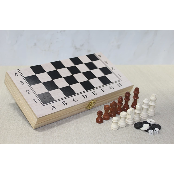 Ahşap Kutulu Satranç Ve Tavla Seti Alk4021 - Lisinya