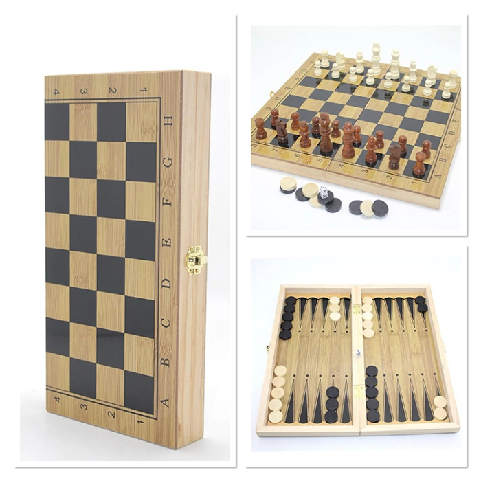 Ahşap Satranç Ve Tavla Seti Alk4244 - Lisinya