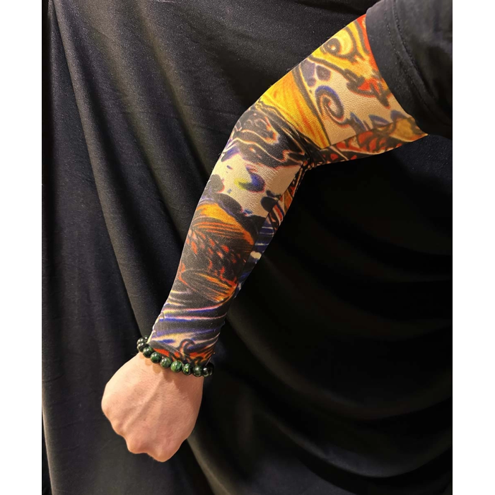 Çorap Dövme Giyilebilir Kol Bacak Dövmesi Likralı 2 Adet Model 27 - Lisinya