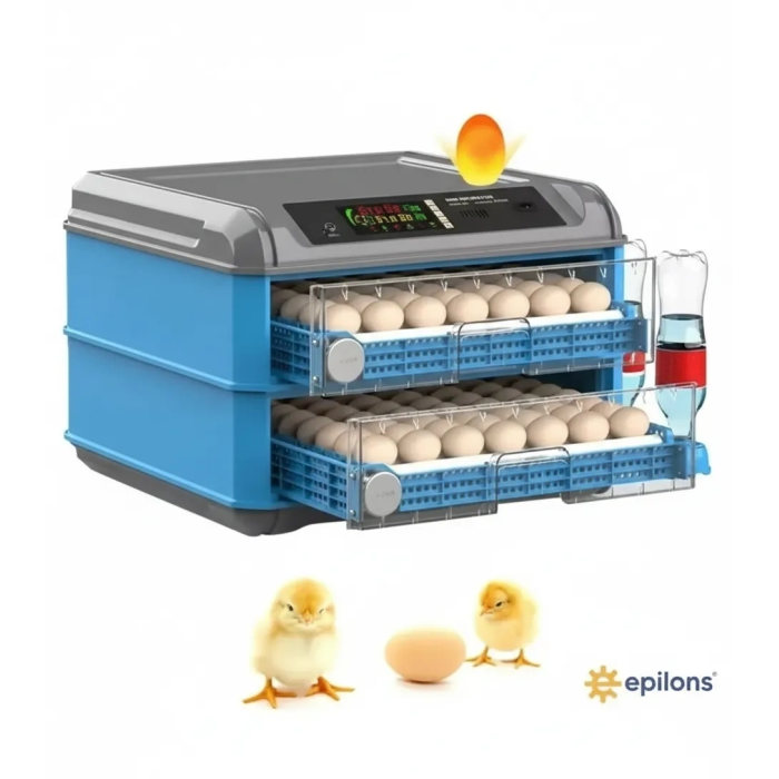 Tam Otomatik 128 Yumurta Kapasiteli Kuluçka Makinesi - Civciv Kaz Hindi Ördek İÇİM Kablosuz Kameralı ( Lisinya )