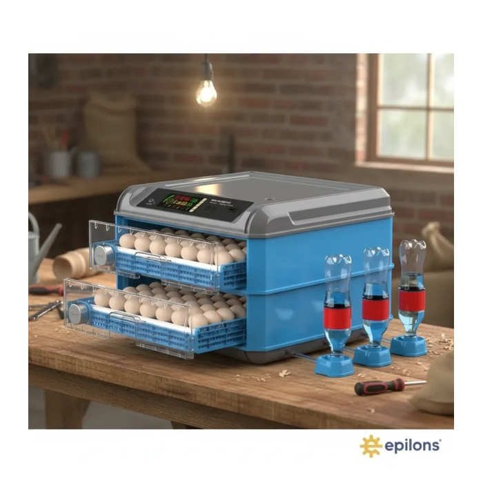 Tam Otomatik 128 Yumurta Kapasiteli Kuluçka Makinesi - Civciv Kaz Hindi Ördek İÇİM Kablosuz Kameralı ( Lisinya )