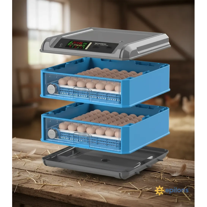 Tam Otomatik 128 Yumurta Kapasiteli Kuluçka Makinesi - Civciv Kaz Hindi Ördek İÇİM Kablosuz Kameralı ( Lisinya )