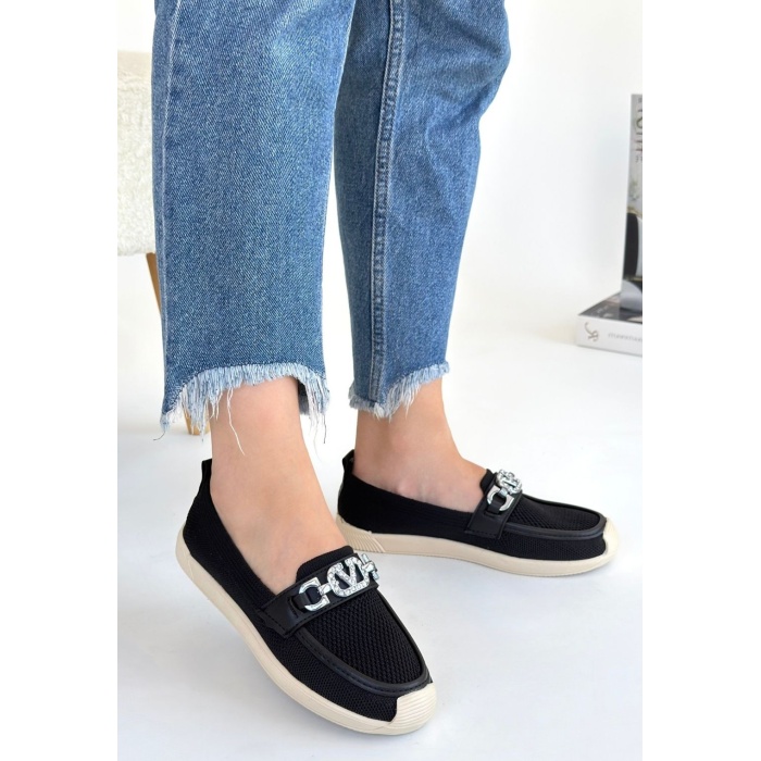 Wata Siyah Triko Babet Ayakkabı - Lisinya